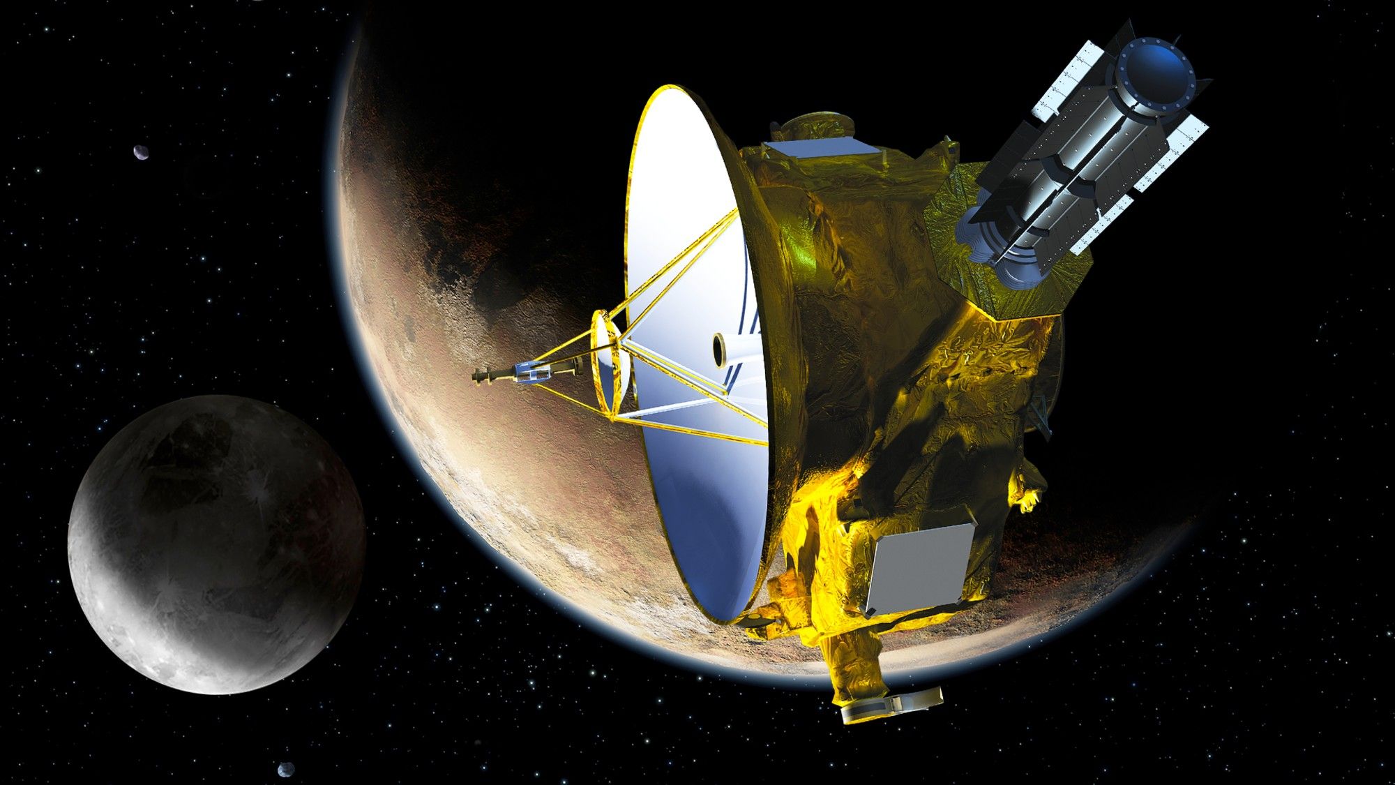 [EN]  NASA's New Horizons probe just woke up from hibernation 6 billion miles away beyond Pluto. What's it doing out there? 